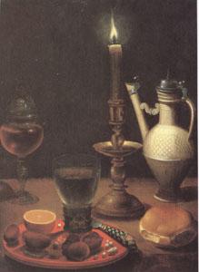 Gottfried Von Wedig Still Life with a Candle (mk05) Germany oil painting art